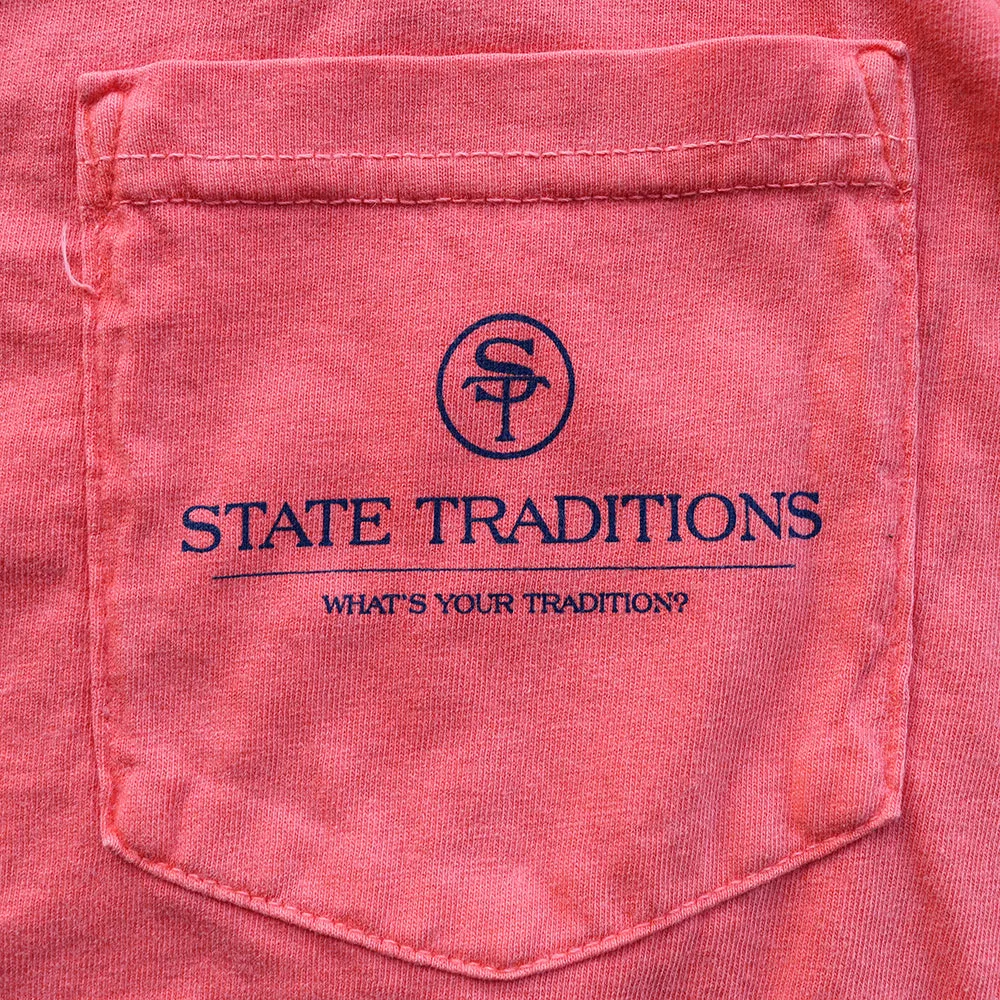 State Traditions Logo T-shirt Bright Salmon