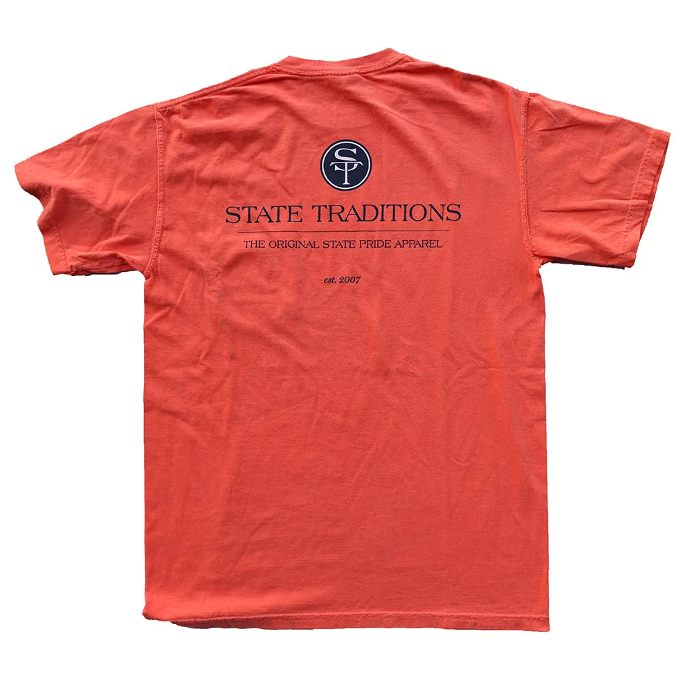 State Traditions Logo T-shirt Bright Salmon