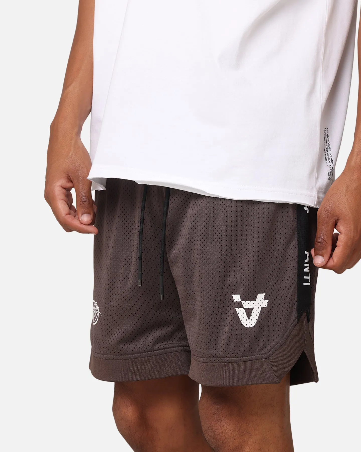 The Anti Order Future Racing Basketball Shorts Dark Brown