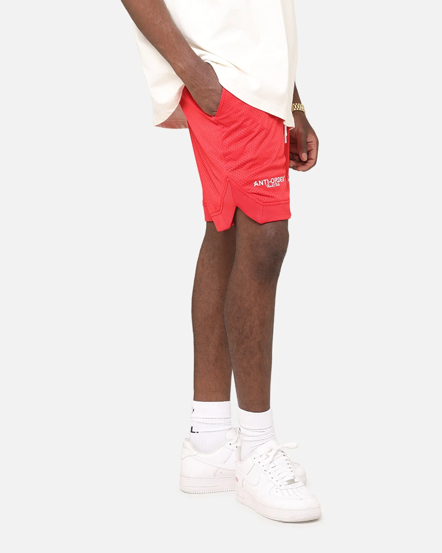 The Anti Order Track Club Basketball Shorts Red/White