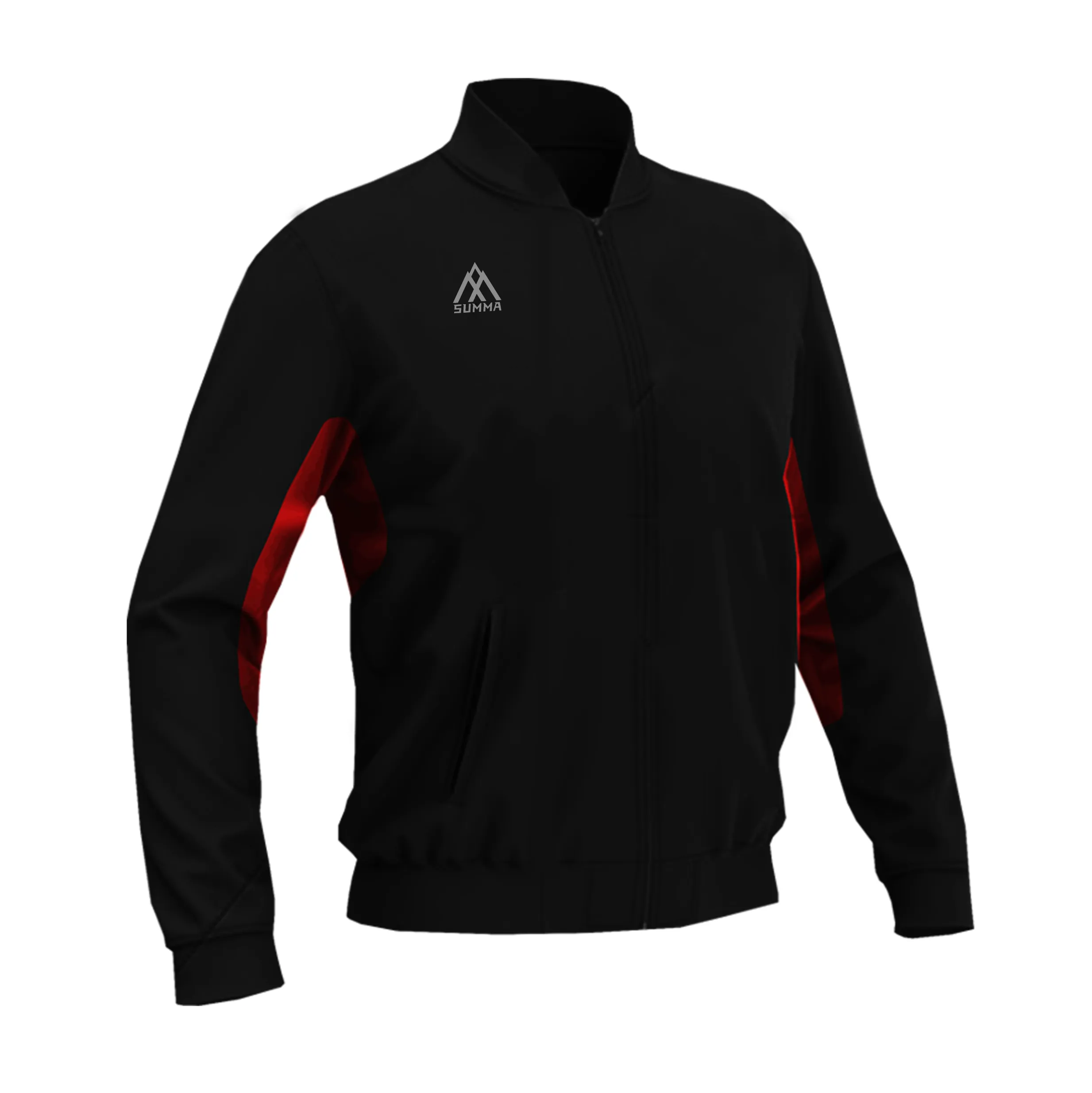 Tracksuit Top Black/Red Full Zip