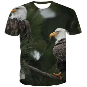 USA T-shirt Men Animal T-shirts Graphic Raptor Tshirt Anime Fly T-shirts 3d Eagle Tshirts Cool