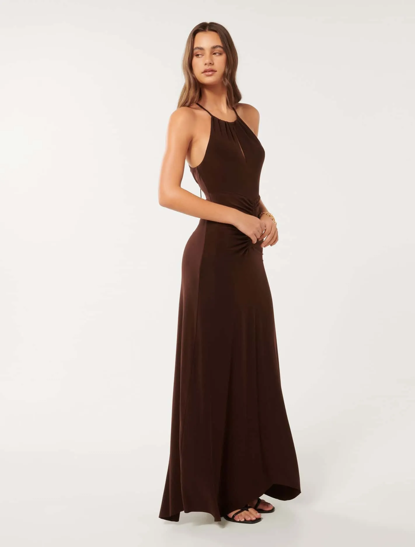 Whitney Gathered Midi Dress