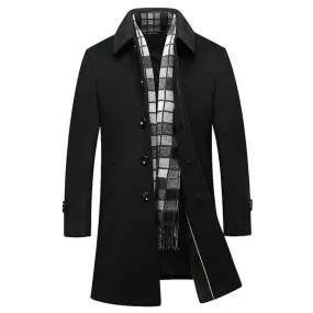 Winter Mesn Woolen Trench Coats