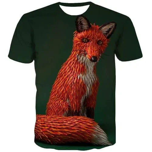 Wolf T shirts Men Animal Shirt Print Street Tshirts Casual Hilarious Tshirts Novelty