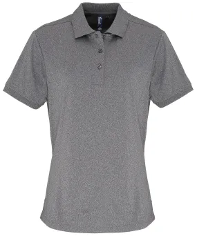 Womens Coolchecker® piqu polo | Grey Melange