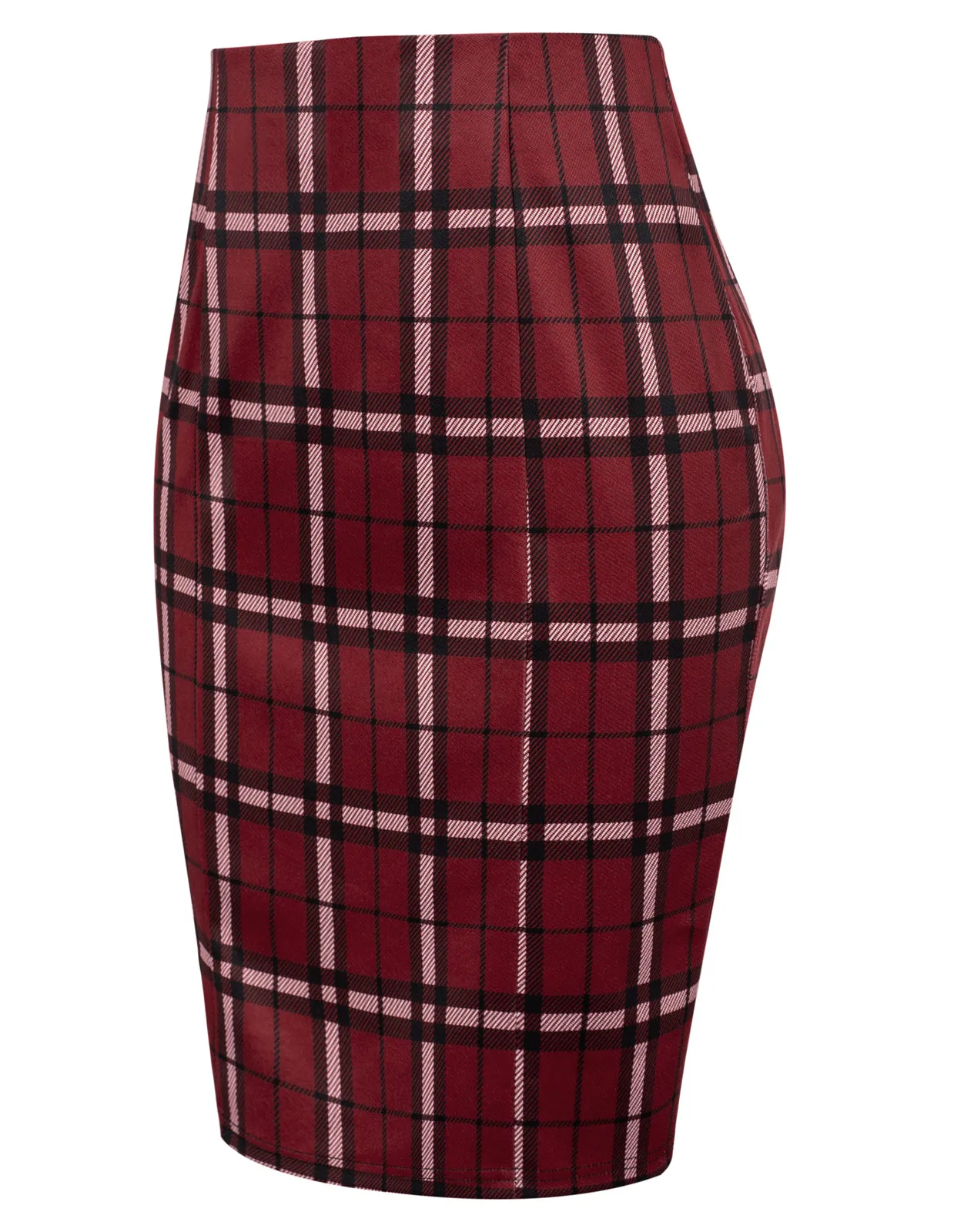 Womens Knee Length Elastic Waist Stretchy Bodycon Business Pencil Skirt