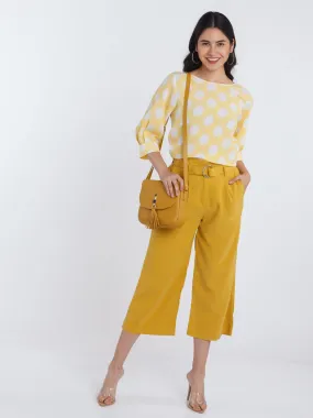 Yellow Polka Top