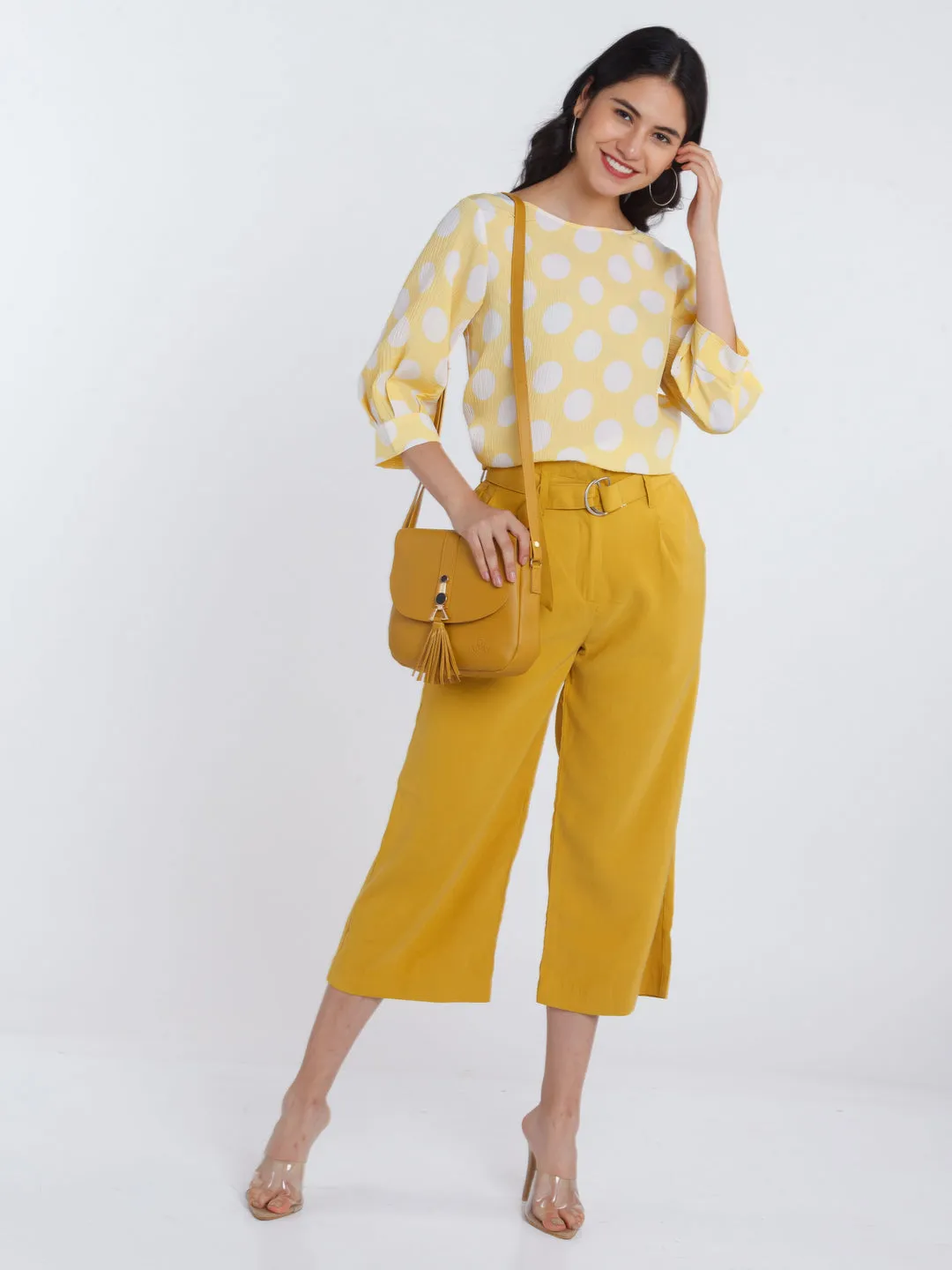 Yellow Polka Top